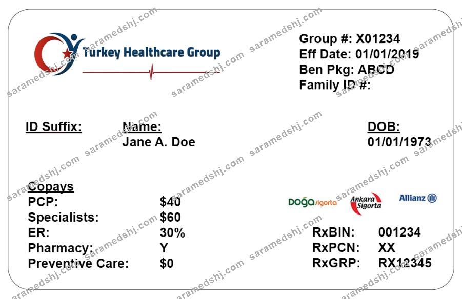 Turkey health insurance card
